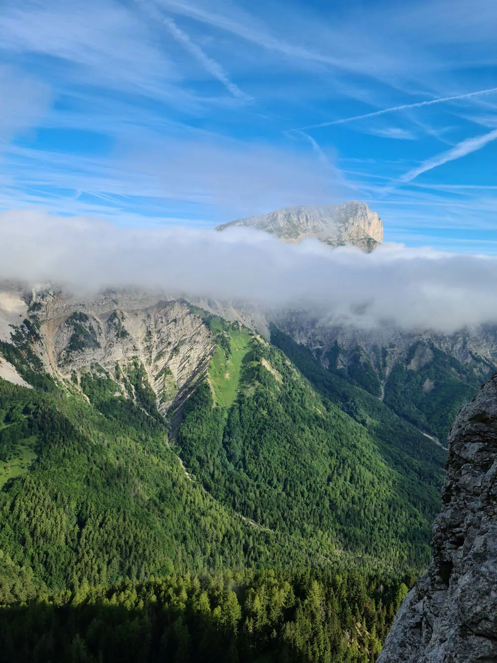 vue lors de la descente